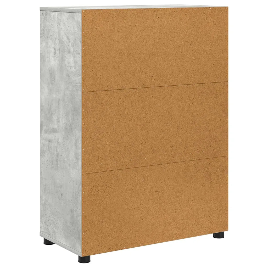 Mobile da Bagno con porta Grigio cemento 72,5 x 36,5 x 100 cm