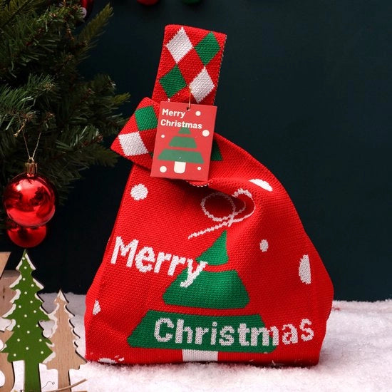 Borse di NataleBorsa di mele per la vigilia di NataleSacchetti creativi per bambiniPackaging di regalo per mele - Stile 1