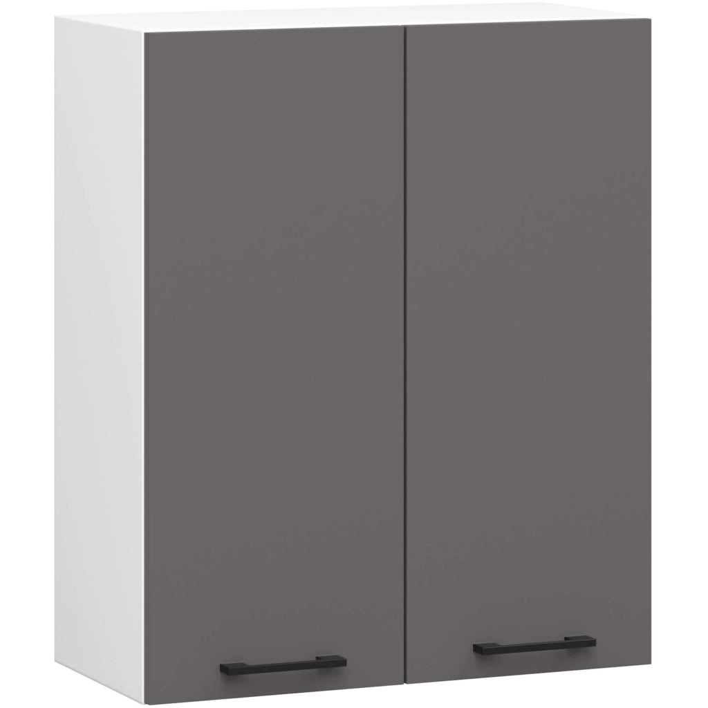 Mobile da cucina pensile sistema AKORD OLIWIA 60 cm H720 Bianco, Grigio Grafite 2 ante 60x30x72 cm