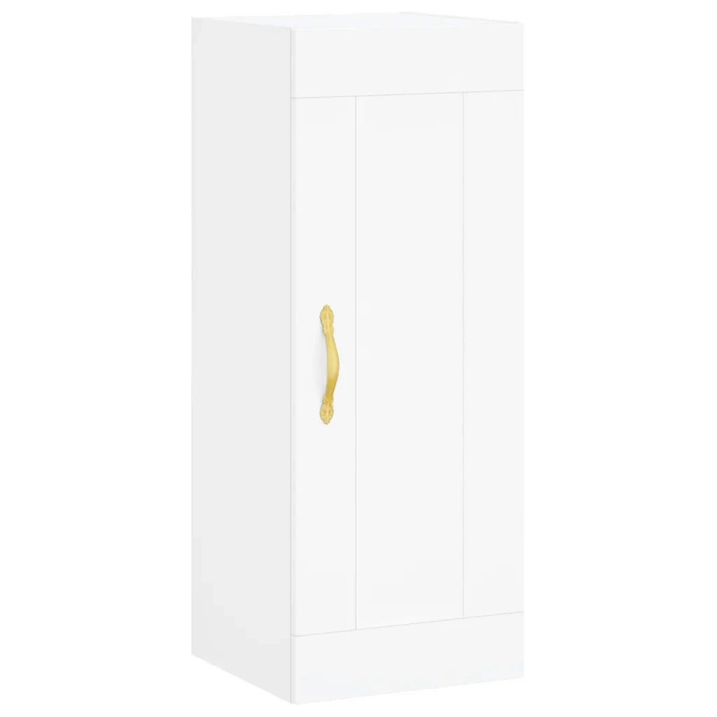 vidaXL Credenza Bianca 34,5x34x180 cm in Legno Multistrato