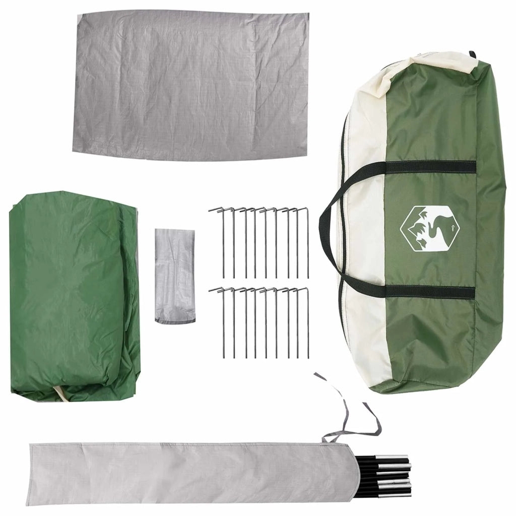 Tenda Capanna con tetto Verde 12-Persone Poliestere e Acciaio 42028571