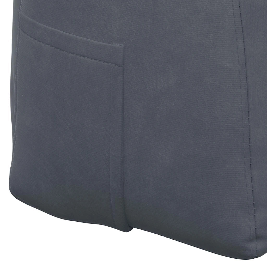Cuscino per Schiena Grigio scuro 160 x 24 x 50 cm Velluto 42014546