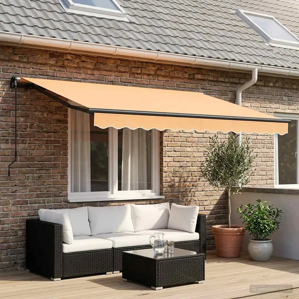 Tenda retrattile Sabbia 300 x 250 cm Poliestere e Alluminio 3425845