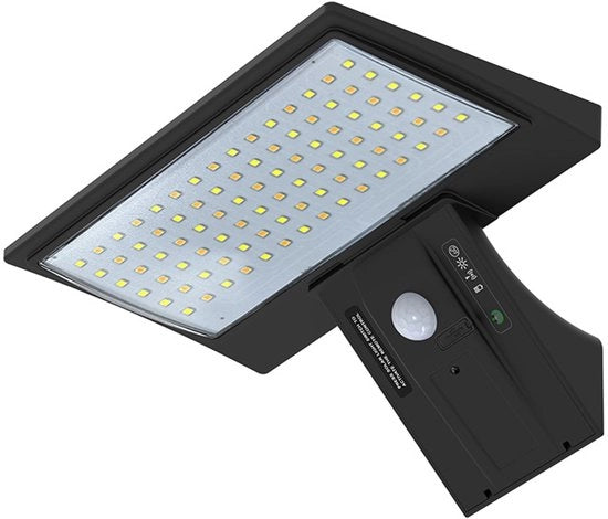 Lampada Solare Esterna - 4 Modi di Illuminazione, Lampada da Parete con Comando a Distanza, 520LM IP65, Sensore di Movimento, Lampada Esterna per Porta d'Entrata, Giardino, Terrazza, Cancello, Garage, Vialetto