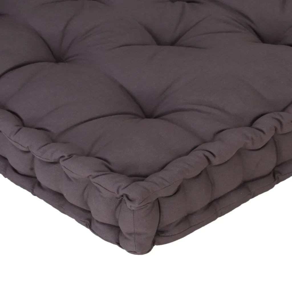 Cuscino per Pallet e Pavimento in Cotone 120x80x10 cm Antracite 48676