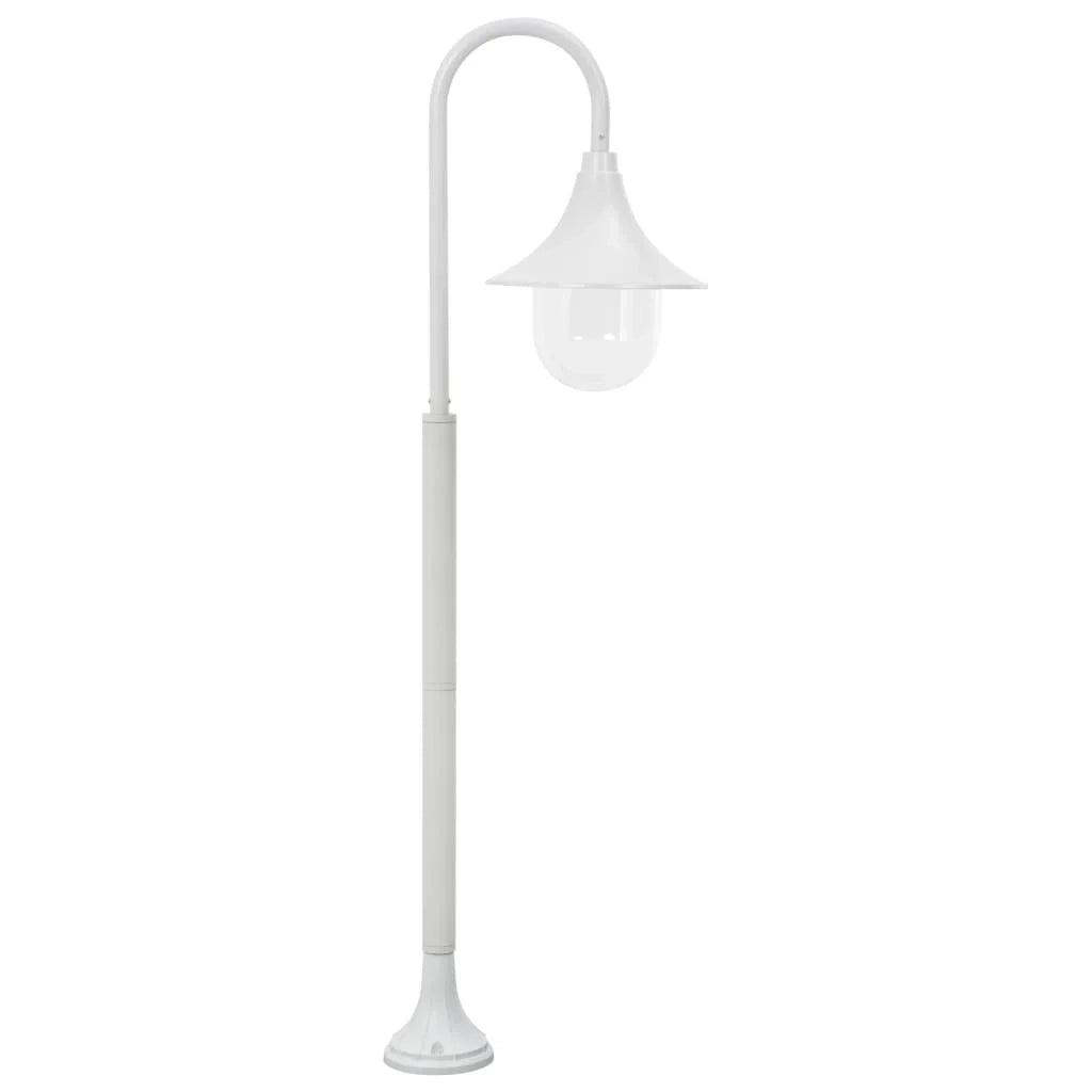 Lampada da terra da giardino E27 120 cm alluminio bianco 02_0042535