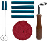 Set di maniglie per pianoforte, set di maniglie per pianoforte professionale, comprensivo di chiave di maniglia, martello, maniglia, set di valvole, set di fissaggi per uso DIY (8 pezzi per confezione)