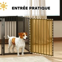 Cancelletto per Cani da 8 Pannelli, Recinzione Portatile Pieghevole, Sicuro, Nero