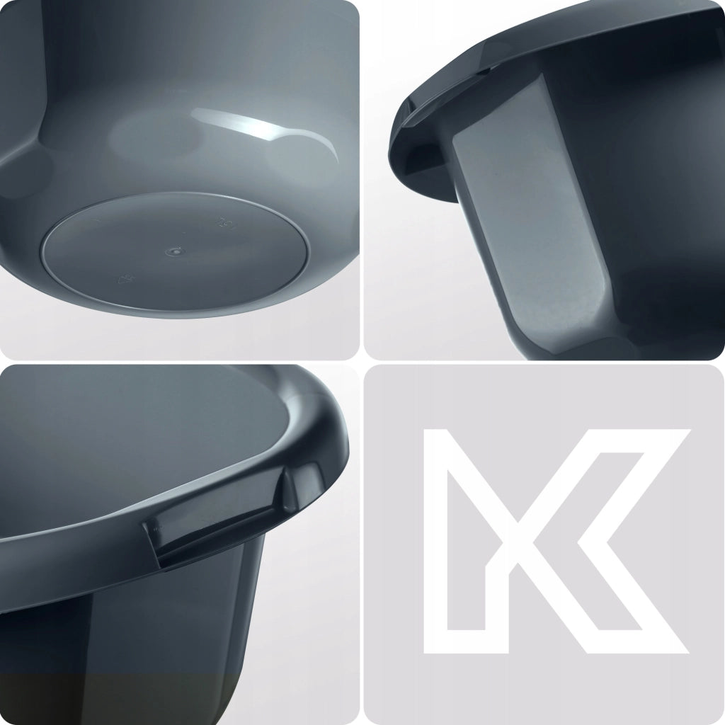 Bacinella in plastica KADAX da 1,9 litri, rotonda, con manici