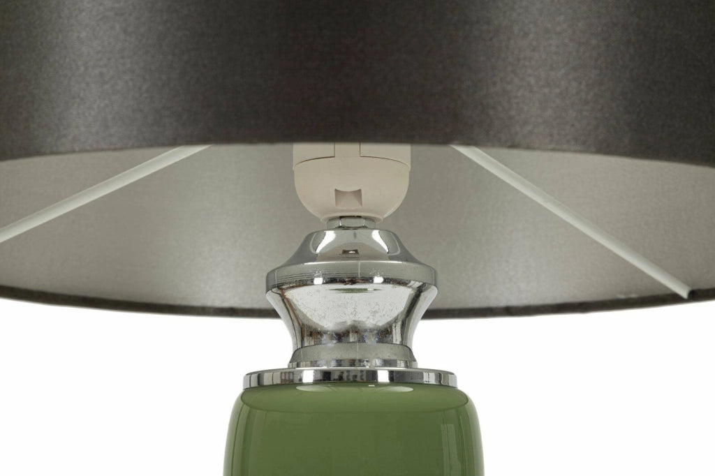 Lampada da tavolo Castino, Luce da scrivania , Luminaria da ufficio, Lampada da lavoro, 33x33 h57 cm, Bianco e Grigio