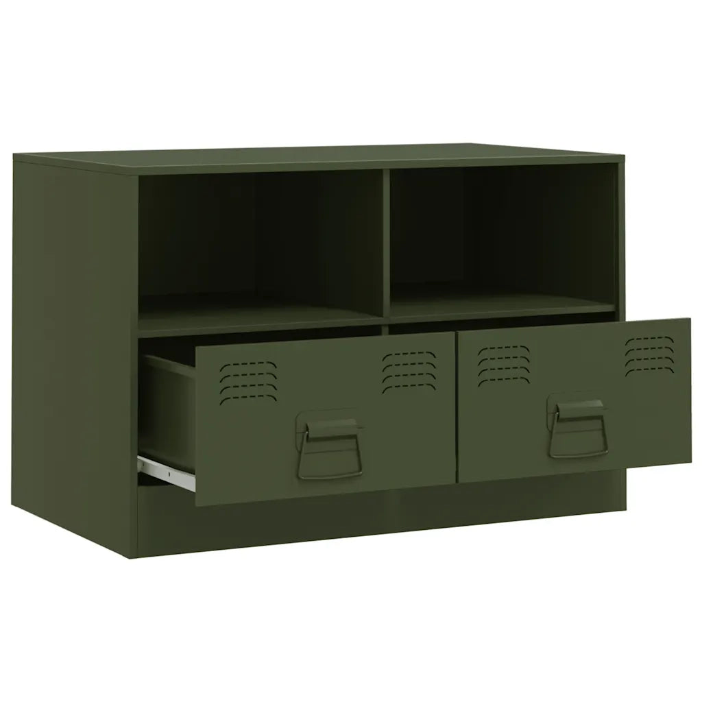 Mobile TV Verde Oliva 67x39x44 cm in Acciaio 841747