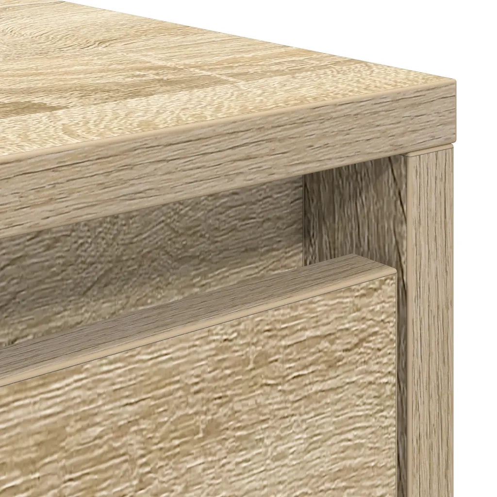 Tavolino da salotto | Tavolino da caff¨¨ | Tavolino da Soggiorno con Cassetti Rovere Sonoma 70,5x70x40 cm