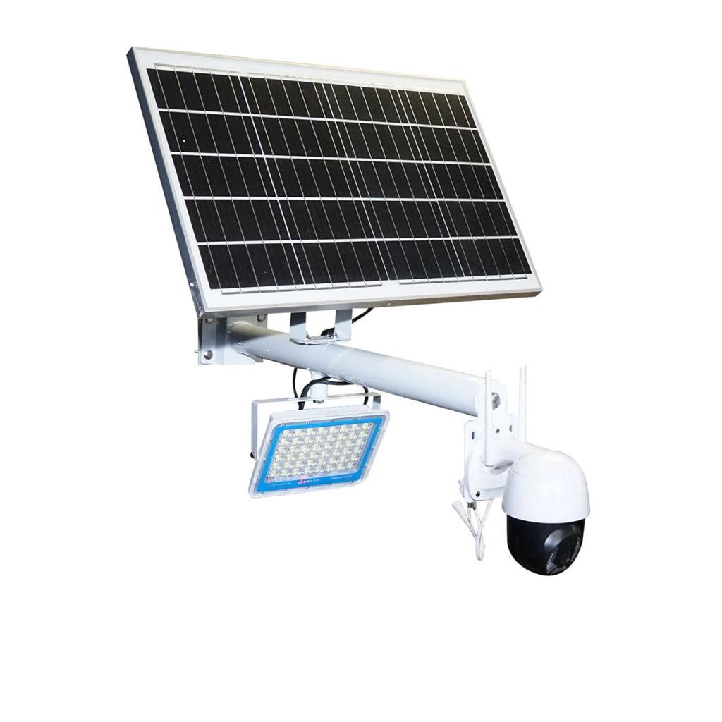 Lampada LED da 200 W con pannello solare da 50 W e telecamera di sorveglianza Wi-Fi Breckner Germany