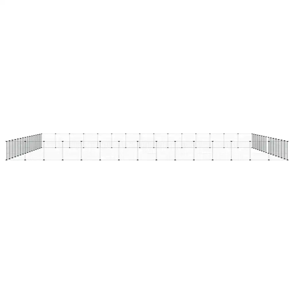 Gabbia per Animali 60 Pannelli con Porta Nera 35x35 cm Acciaio 3114030