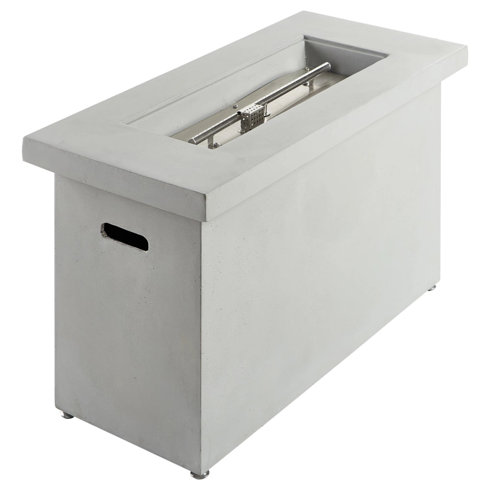 Braciere Focolare Grigio Chiaro 108 x 51 x 62 cm  Stufa da Esterno in GRC Accessorio Rettangolare per Giardino e Terrazza
