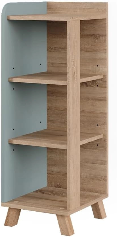 Mobiletto midi Karen, Antracite/bianco, 30 x 90 cm con 4 ripiani, adatto per la conservazione di articoli da bagno e asciugamani