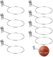 Supporto per Pallone da Basket - 8 pezzi - Supporto da Parete - Altopiano per Pallone Universale - Risparmio di Spazio - Adatto per Palloni da Sport - Decorazione per la Camera