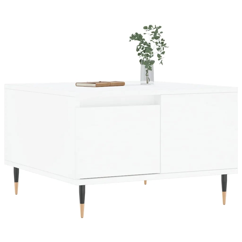 Tavolino da Salotto Bianco 55x55x36,5 cm in Legno Multistratocod mxl 79579