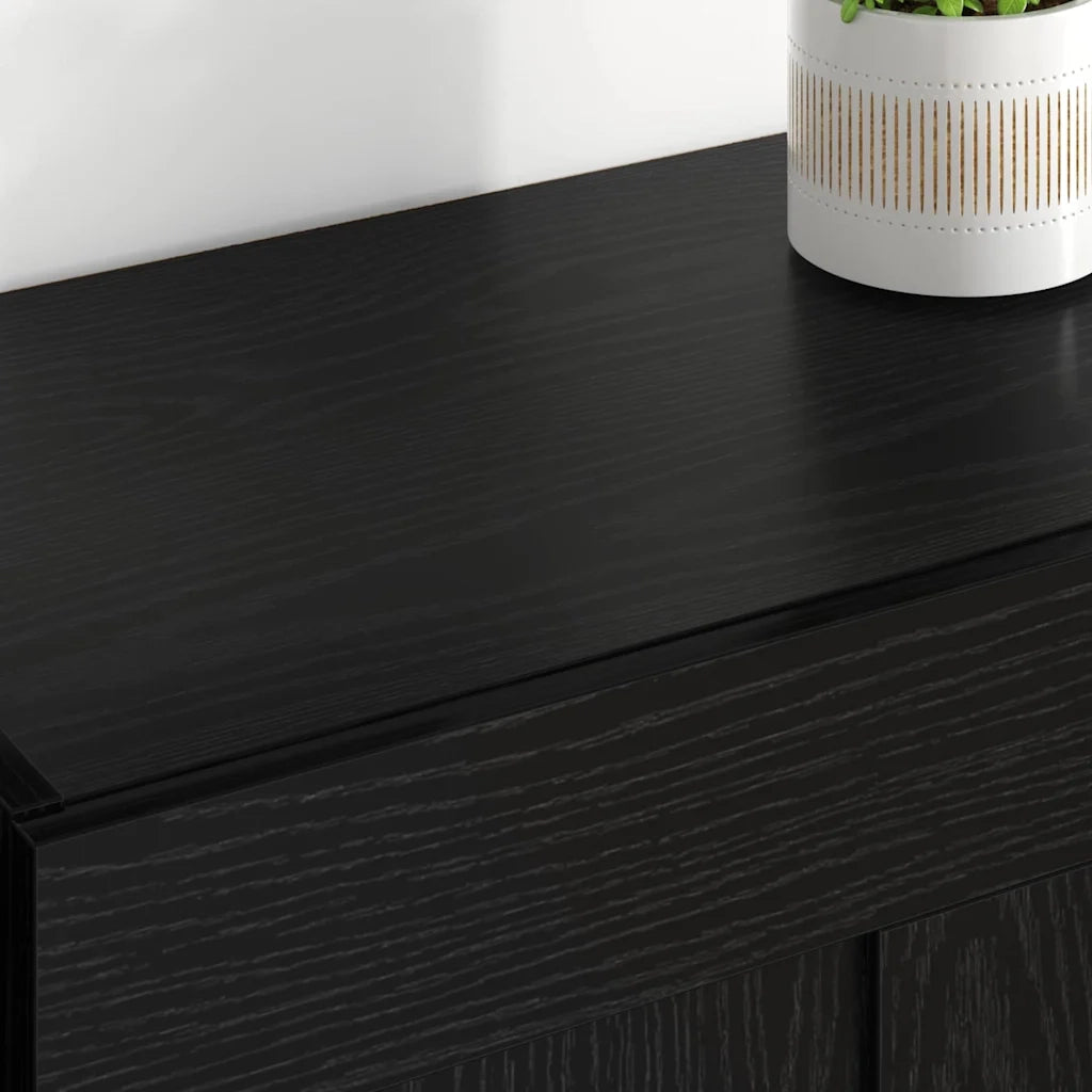 Mobile a muro 2 pcs Rovere Nero 69,5 x 34 x 90 cm