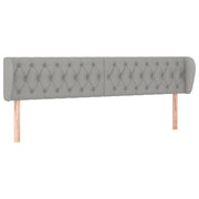 Testiera | Testata ad Orecchio Grigio Chiaro 203x23x78/88 cm in Tessuto