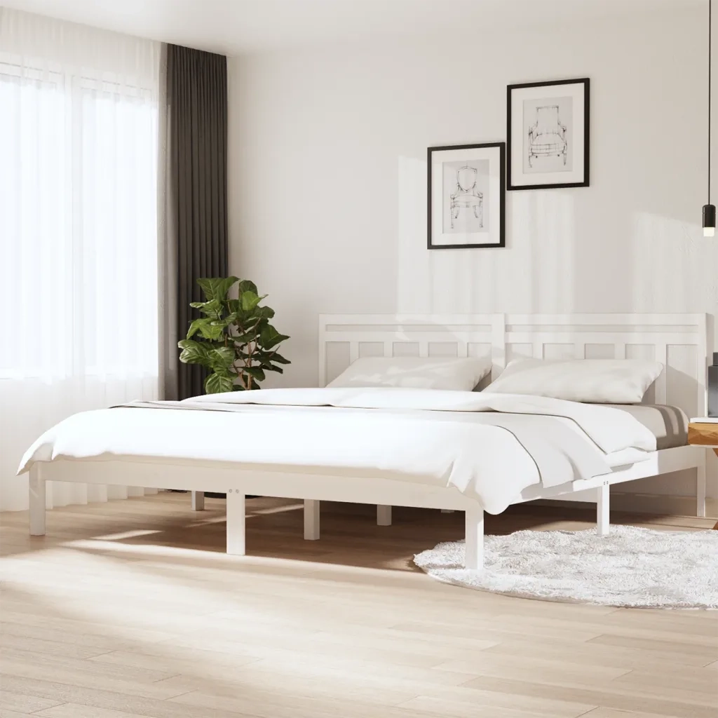 Giroletto Bianco in Legno Massello 180x200 cm 6FT Super King cod mxl 56414