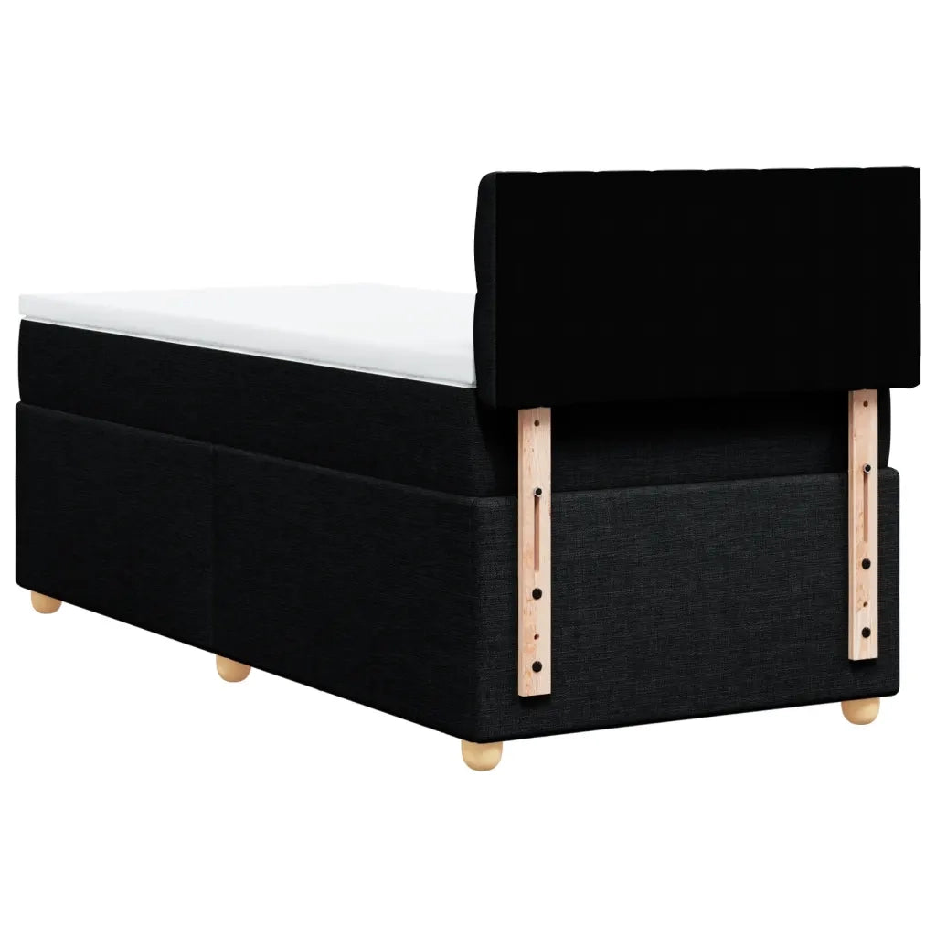 Giroletto a Molle con Materasso Nero 90x190 cm in Tessuto 3288844