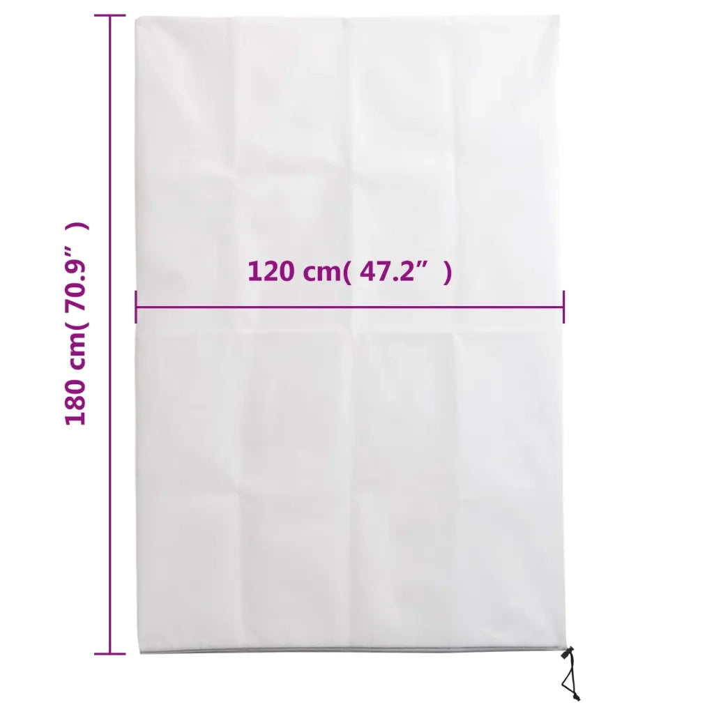 Coperture con Cerniera per Piante 2 pz 70 g/m2 1,2x1,8 m CFW2886499