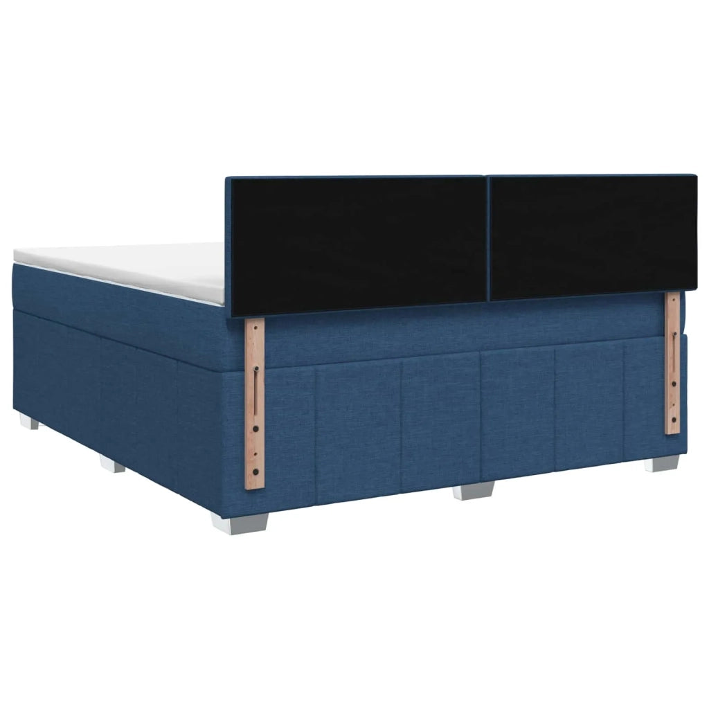Letto box spring con materasso Blu 160 x 200 cm Tessuto 3451261
