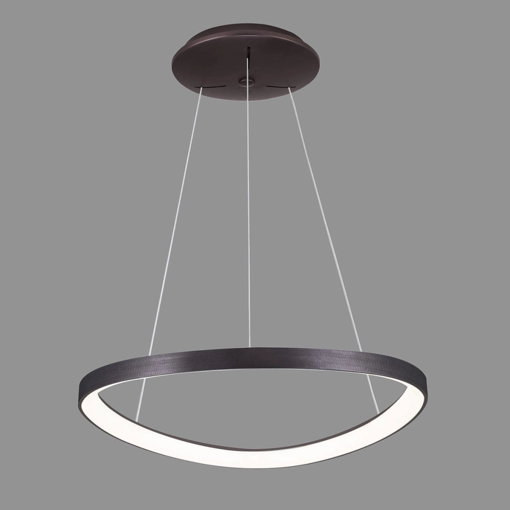Lampada sospensione Italux Morfi LED 48W marrone Ø65