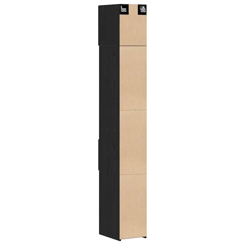 Armadio con cassetto 2 pcs Rovere Nero 30 x 42,5 x 225 cm 3365642