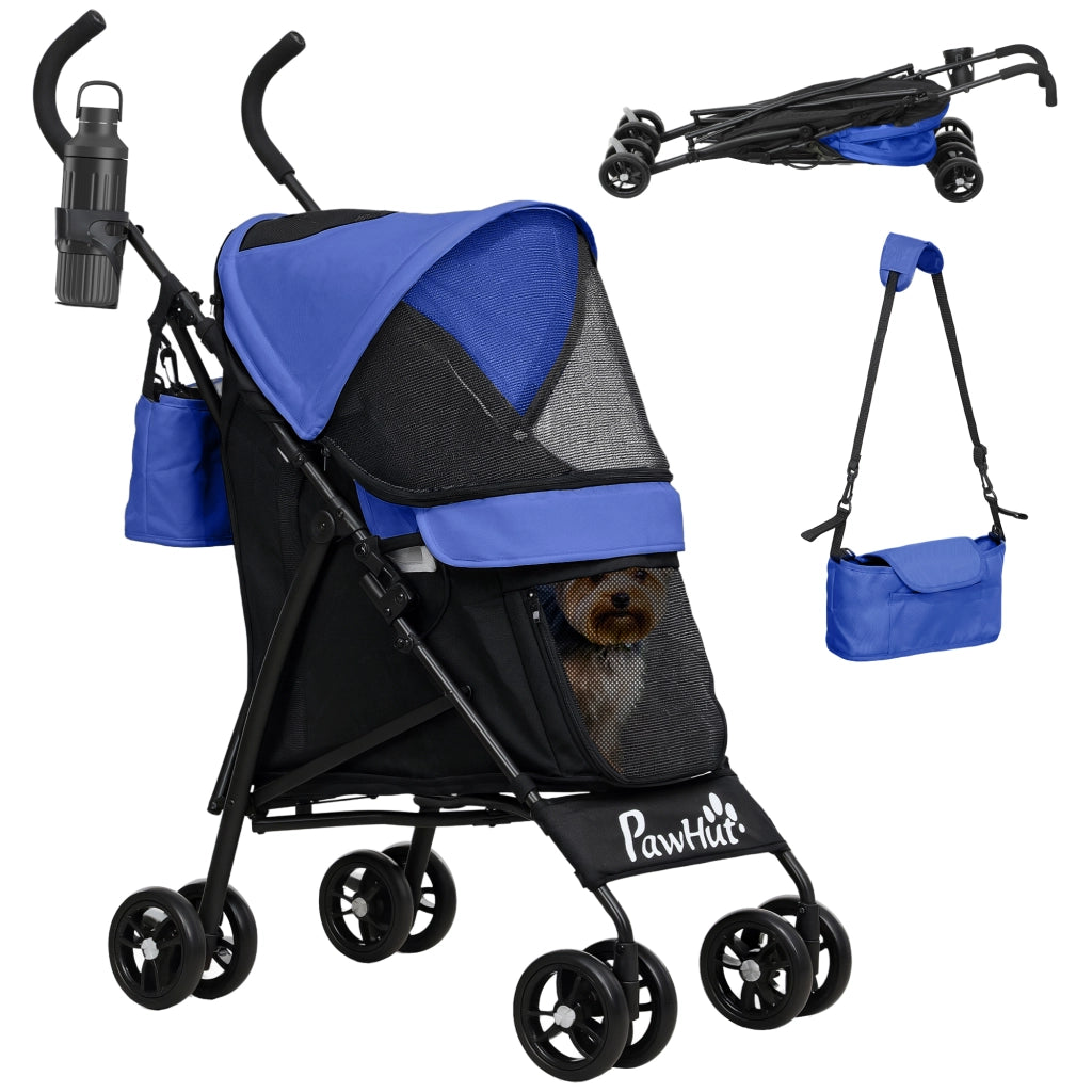 Carrello per Animali Domestici ¨C zephmum ¨C Blu Scuro 76x44x103 cm