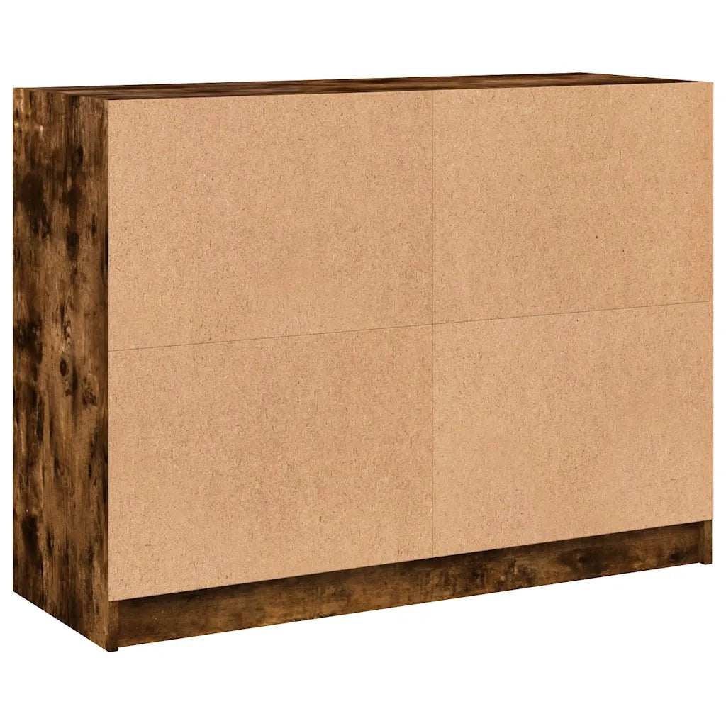 Credenza | Madia | Buffet da pranzo | Armadio da pranzo Rovere Fumo 102x37x75,5 cm in Legno Multistrato