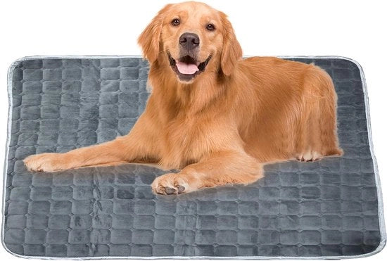 Dezen Zelfverwarmende deken voor katten en honden - 100 x 110 cm - donkergrijs - per kat puppy's - camping reizen