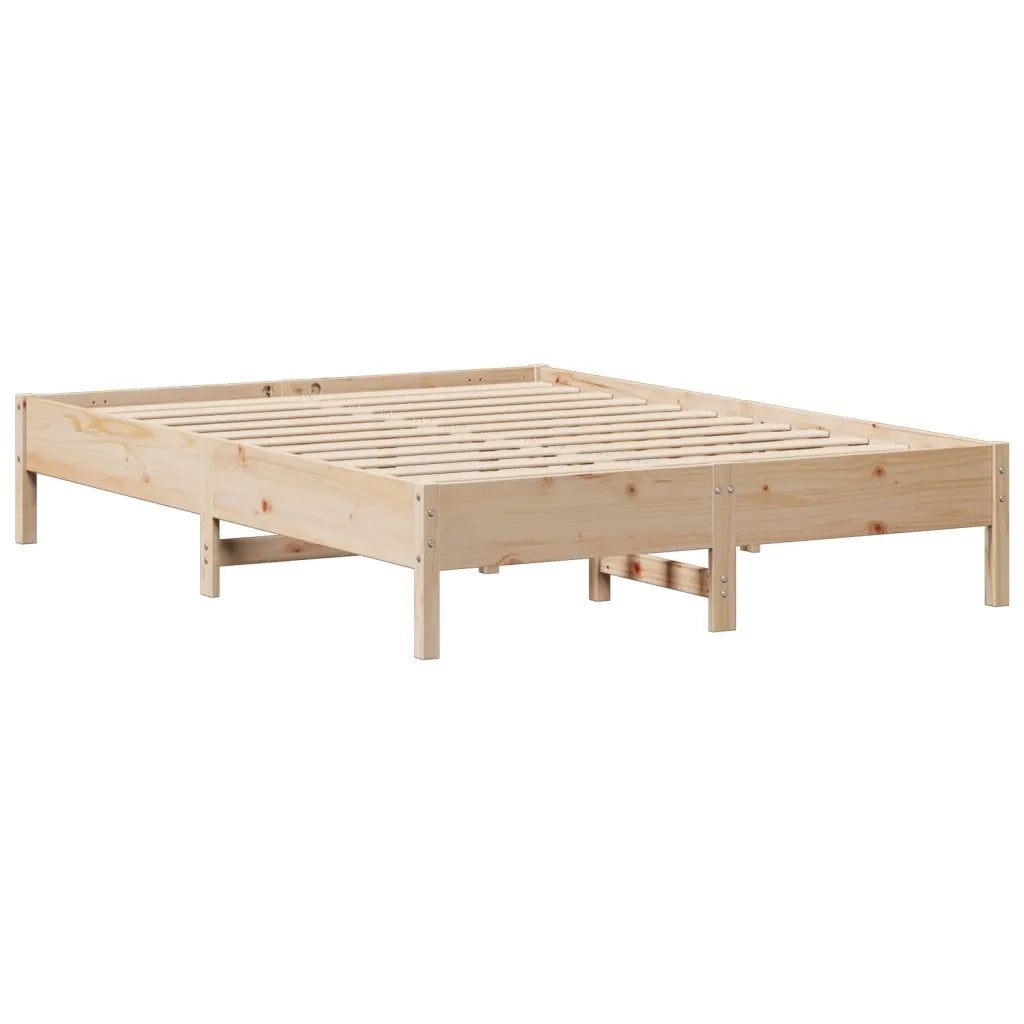 Letto senza Materasso-Struttura Letto 140x200 cm in Legno Massello di Pino 960465