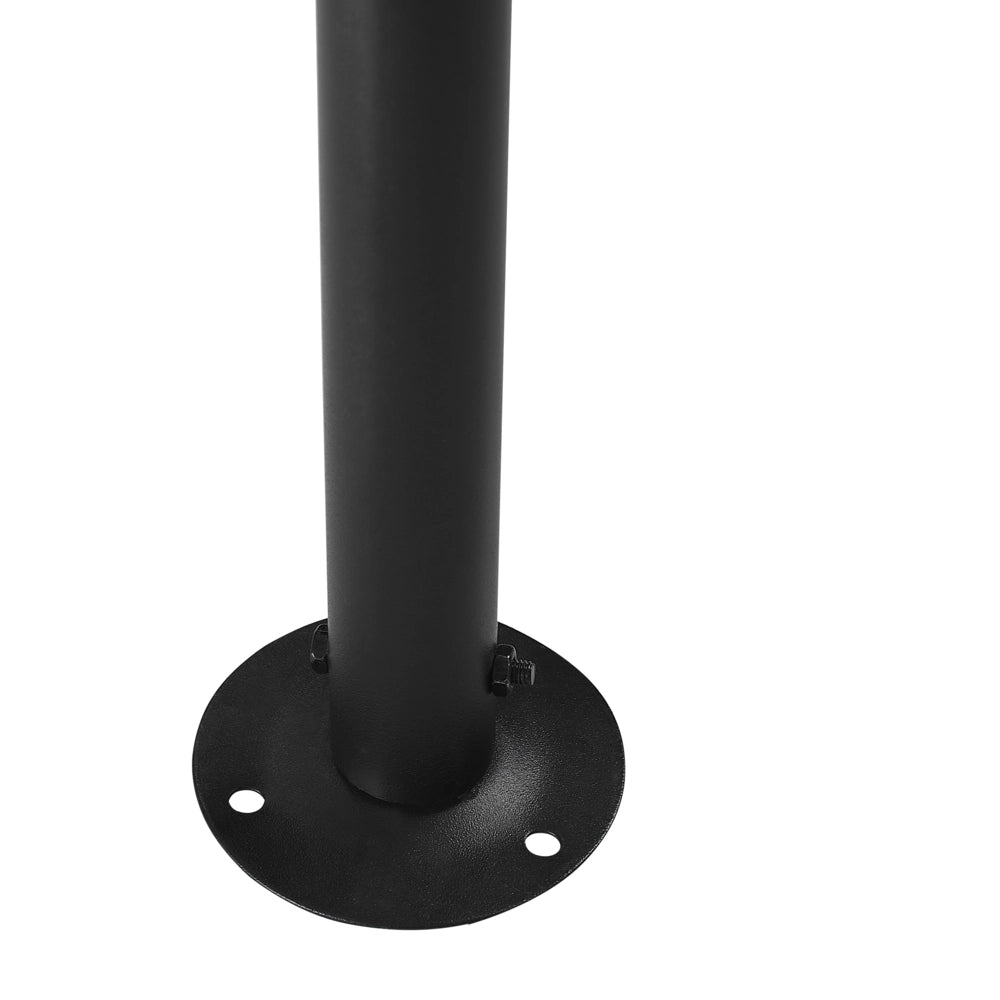 Gazebo Tessuto Grigio Scuro Telaio Acciaio Nero 300 x 400 cm Tende da Giardino