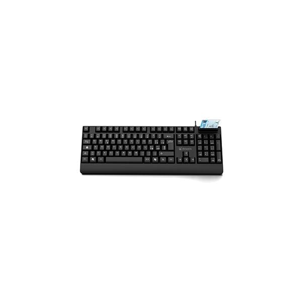 Kit atlantis p013-k810s combo kit tastiera  usb + smart card per cns e crs - nera