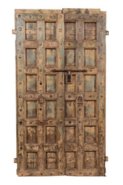 Biscottini Porta portone in legno massello e ferro da interno o da esterno vecchia e antica medievale