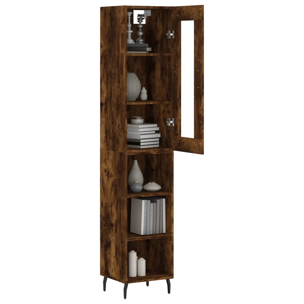 Credenza Rovere Fumo 34,5x34x180 cm in Legno Multistrato 3199382
