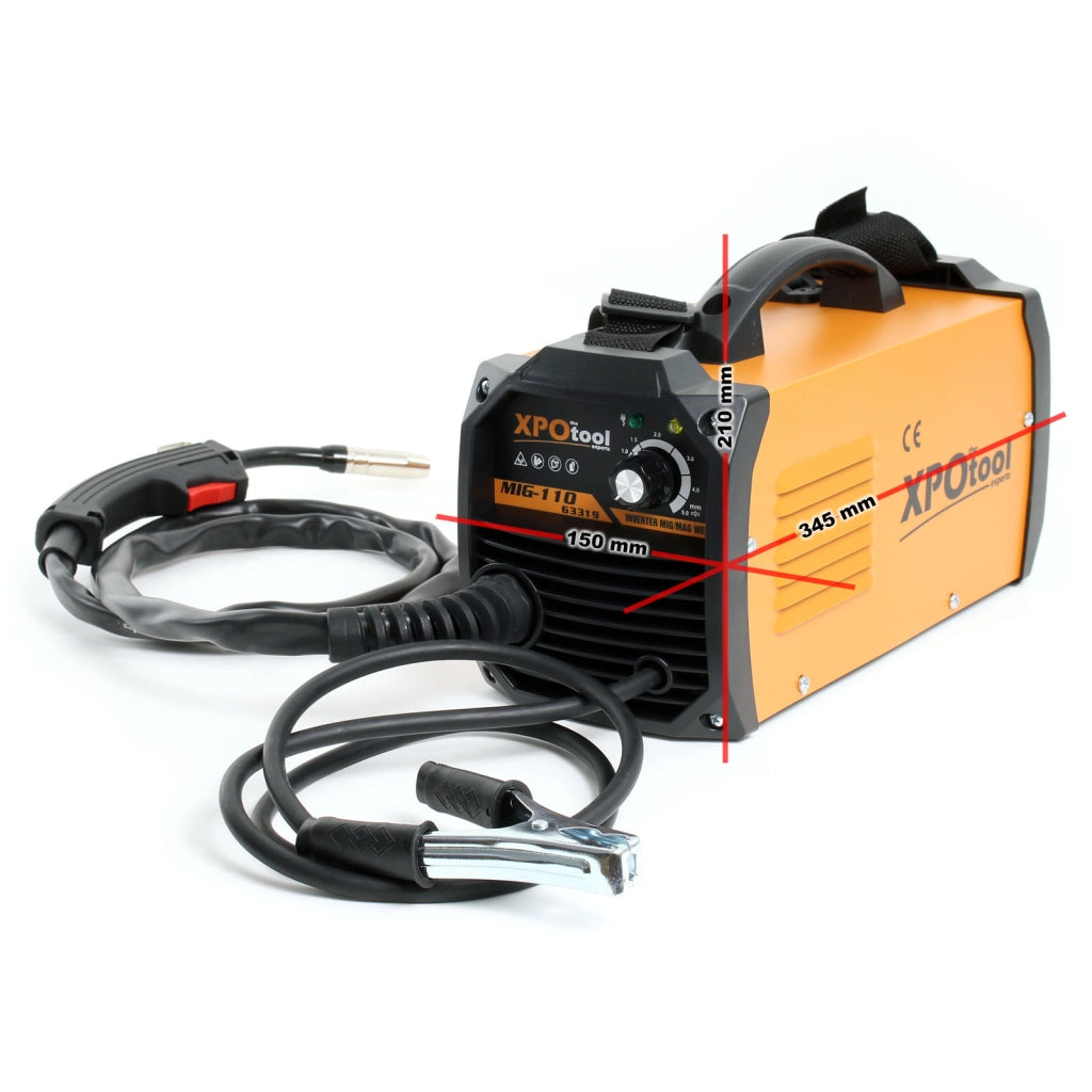 Saldatrice inverter MIG100 a filo animato senza gas con alimentatore, filo animato e IGBT