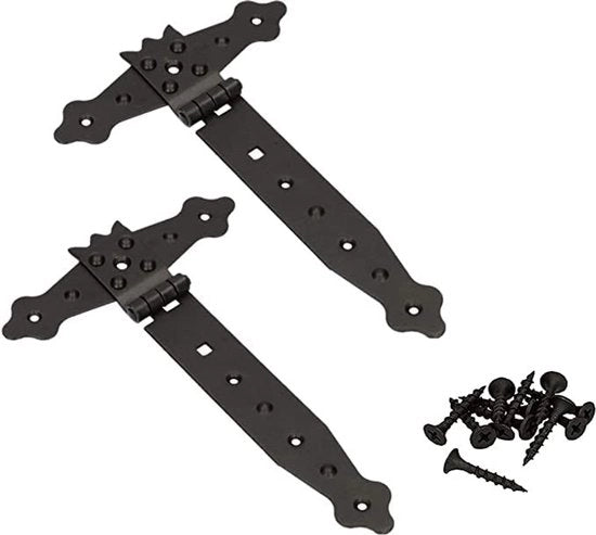 Set di maniglie per porte da 2 - 200 mm - Maniglia con chiusura a molla - Cardano T - Copertura in acciaio - Maniglione per porte in acciaio di alta qualità
