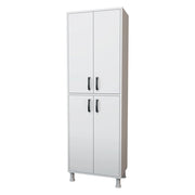 Medesano, Armadio Multiuso Grande 6 Ripiani, 63x191h cm Bianco
