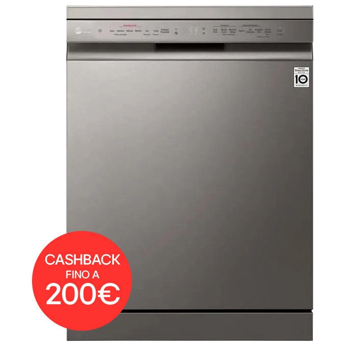 LG DF365FWS Lavastoviglie Libera Installazione 14 coperti Classe B 43 dB Wi-Fi TrueSteam QuadWash (85x60x60 cm) colore Bianco