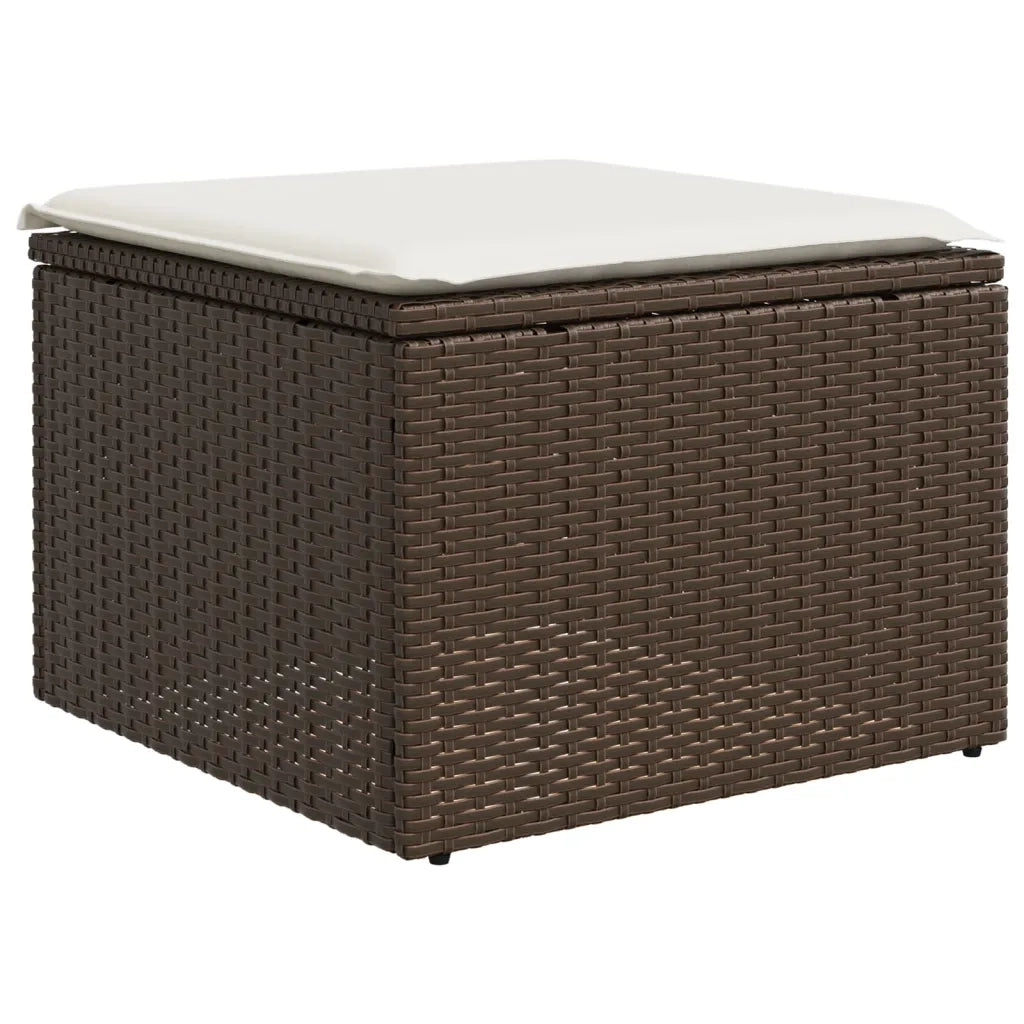 vidaXL Set Divani da Giardino 9pz con Cuscini Marrone in Polyrattan