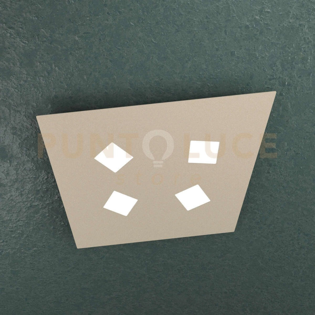 NOTE APPLIQUE PLAFONIERA 4 LUCI ATTACCO GX53 SABBIA