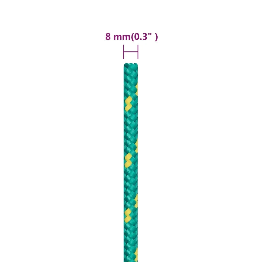 Corda Nautica Verde 8 mm 25 m in Polipropilene