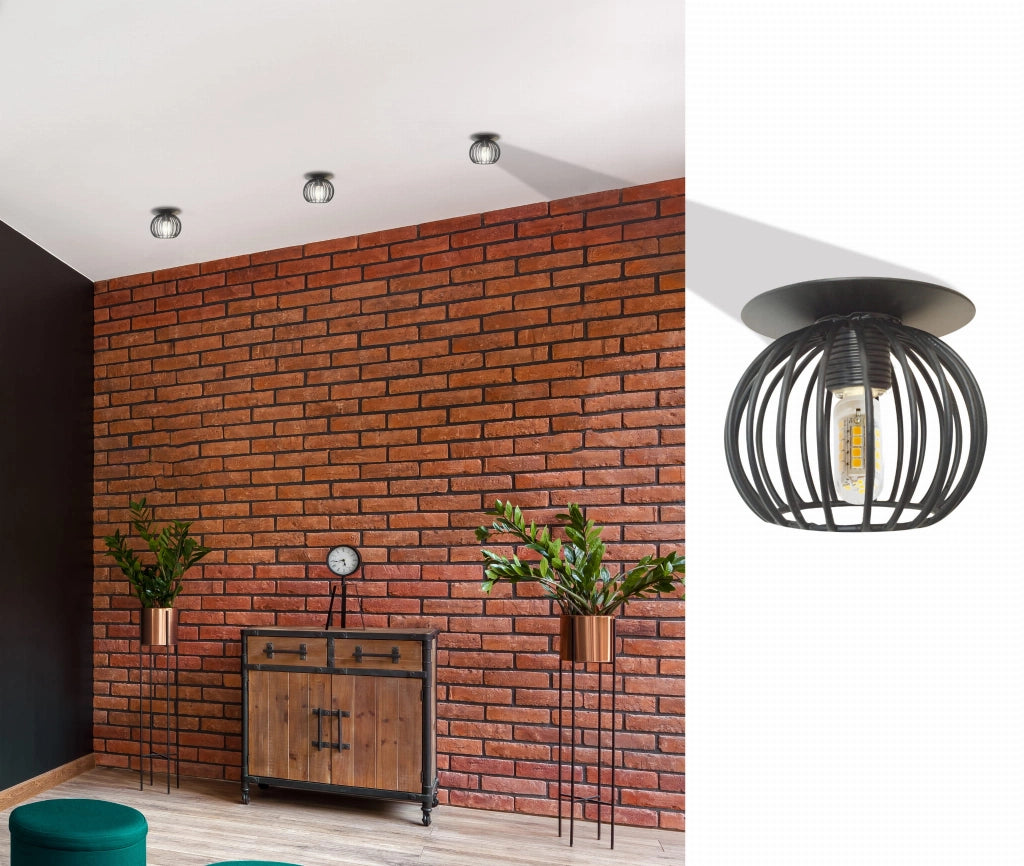 Spot soffitto Candellux SK-93 nero 1 luce G9 40W metallo