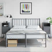 Comodini 2 pz-Set di 2 Tavolino da notte Antracite 36x39x78 cm in Acciaio 402715