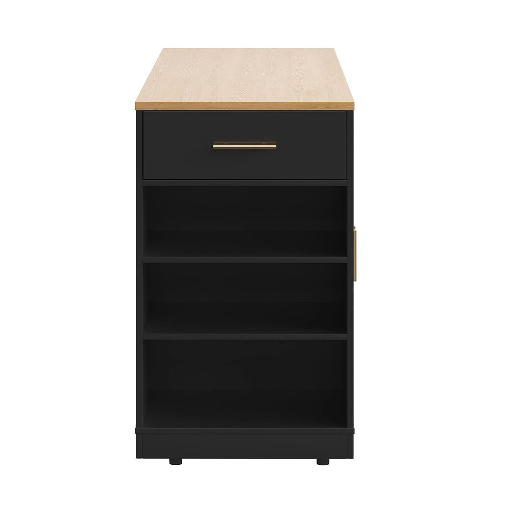 Isola cucina con pattumiera - Xylo - 120x50x92cm regolabile