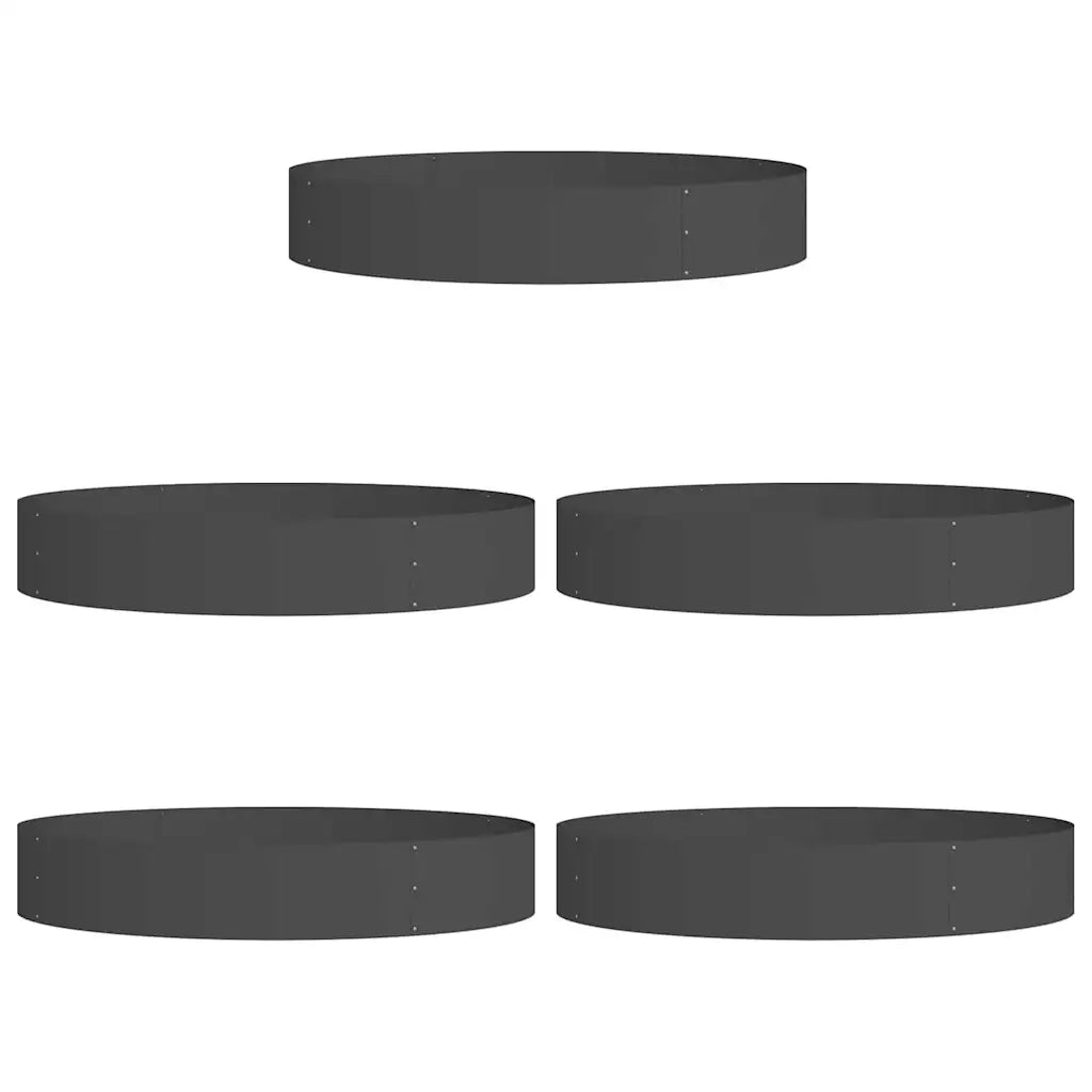 Anello per vaso 5 pcs Nero 120 x 120 x 20 cm 873635