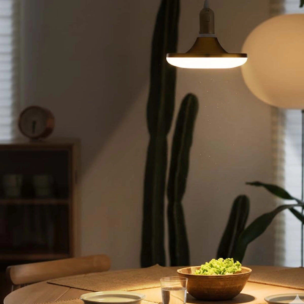 Plafoniera LED a Forma di Disco E27 40W 6500K Bianco / Dorato Avizar